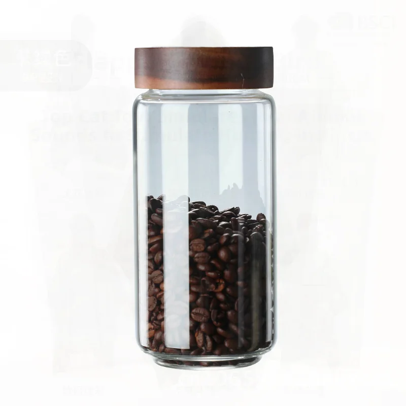 High Borosilicate Glass Scented Tea Storage Canisters with Acacia Wooden Lid - Dust-Proof Sealed Jars for Kitchen Storage 4