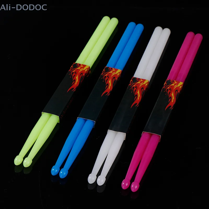 1Pair Luminous Drum Stick Light Up Drum Sticks In The Dark Musical Instruments Stage Performance Fluorescent Drumsticks