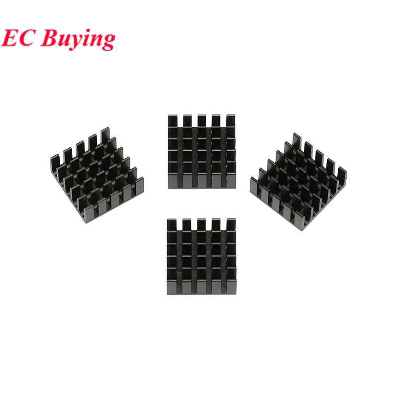 5pcs 22*22*10mm Heatsink Cooling Fin Radiator Aluminum Cooler Fan Heat Sink Black 22X22X10mm for IC Chip LED CPU Route Computer