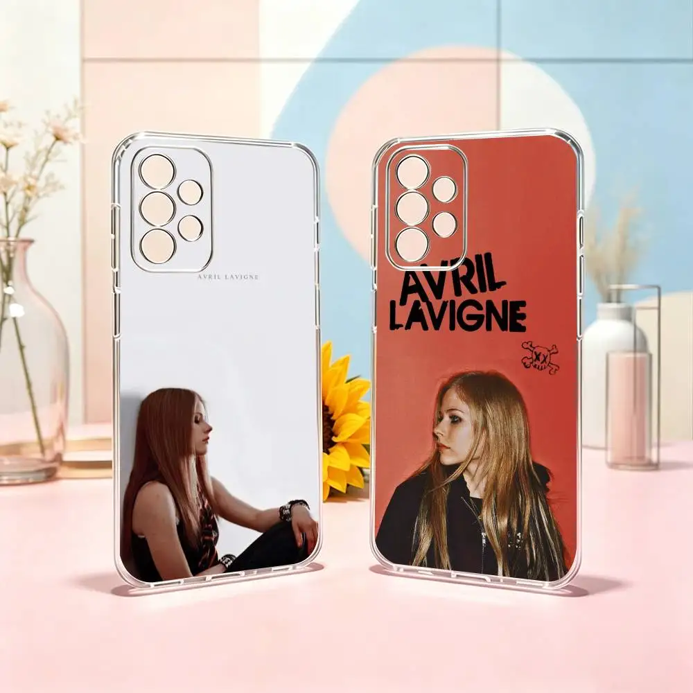 A-Avril Lavigne Pop-Punk  Phone Case Transparent Silicone Soft For Samsung S25,S24,S21,S22,S23,S30,Ultra,S20,Plus,Fe Gift