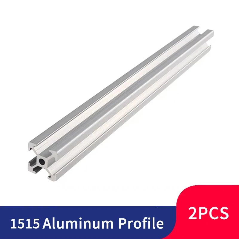 2PCS 1515 Aluminum Profile Extrusion Frame 100-550mm Anodized Linear Rail for CNC 3D Printer Workbenc Engraving Machine