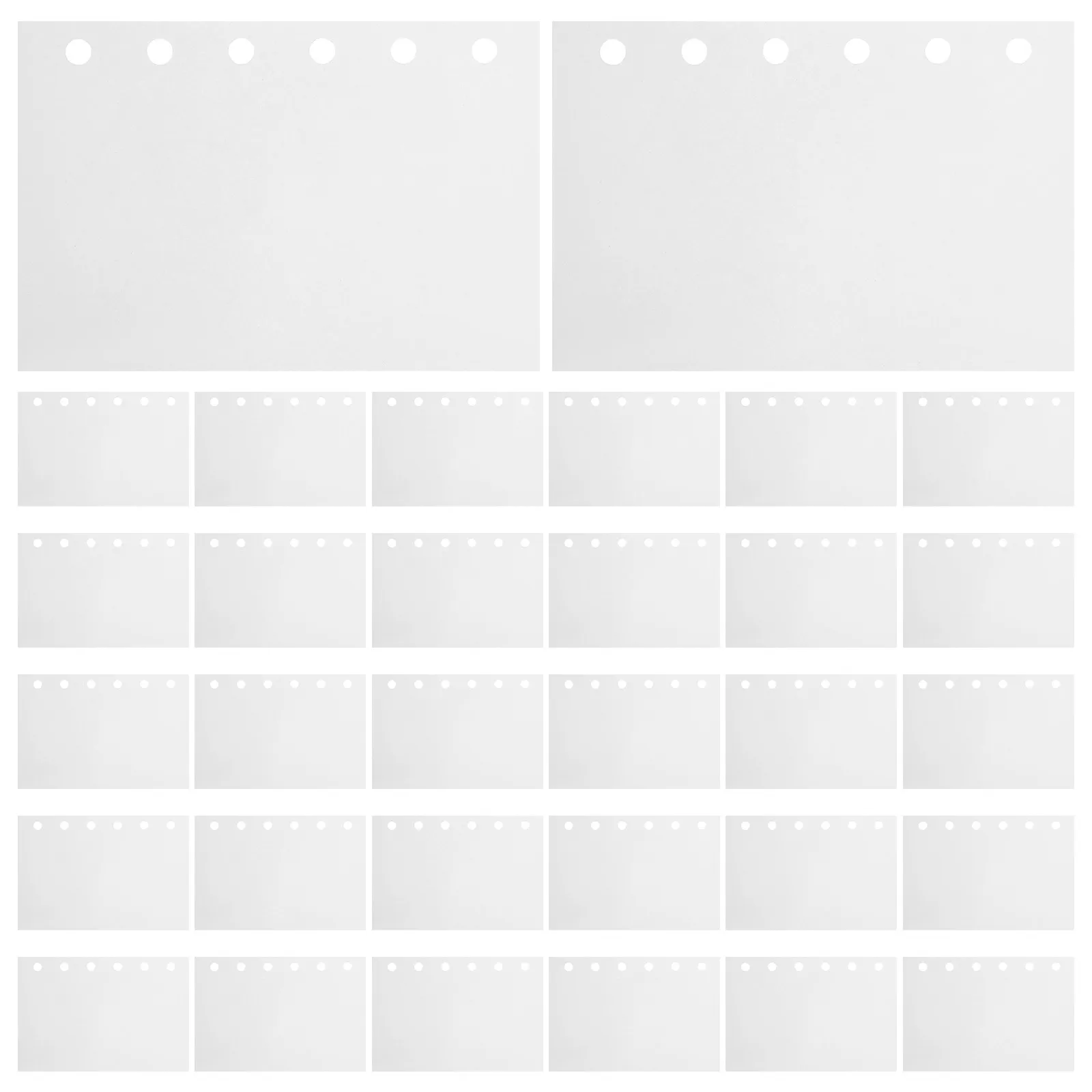 

60Pcs Sticker Refill Inserts Binder Sheets Double Sided Release Paper 4.1x2.6 A7 6 Ring Sticker Album Pages Collecting Organizer