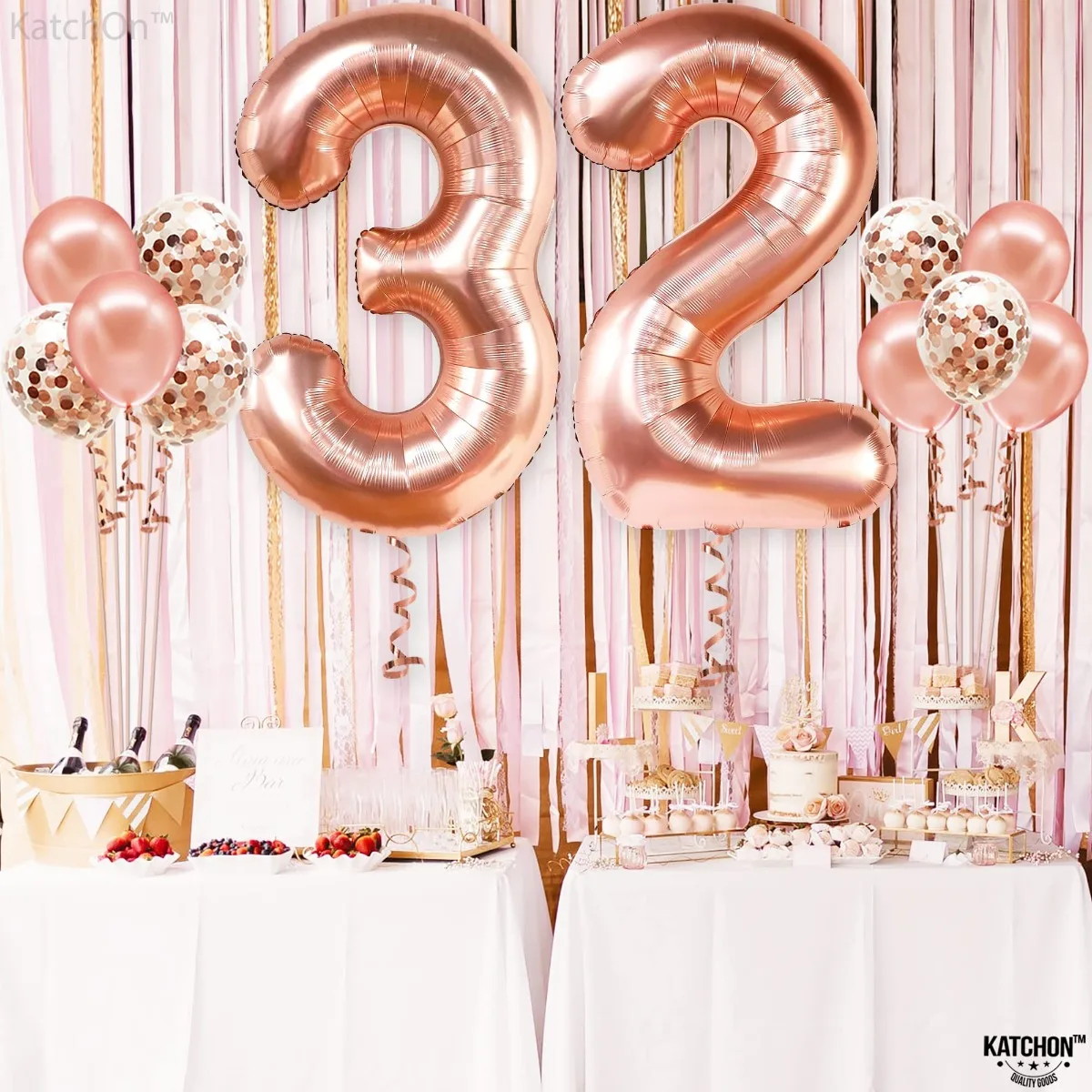 16/32/40inch Rose Gold Alphabet Number Balloons Foil Mylar Party Wedding Birthday Graduation Anniversary Celebration Decoration