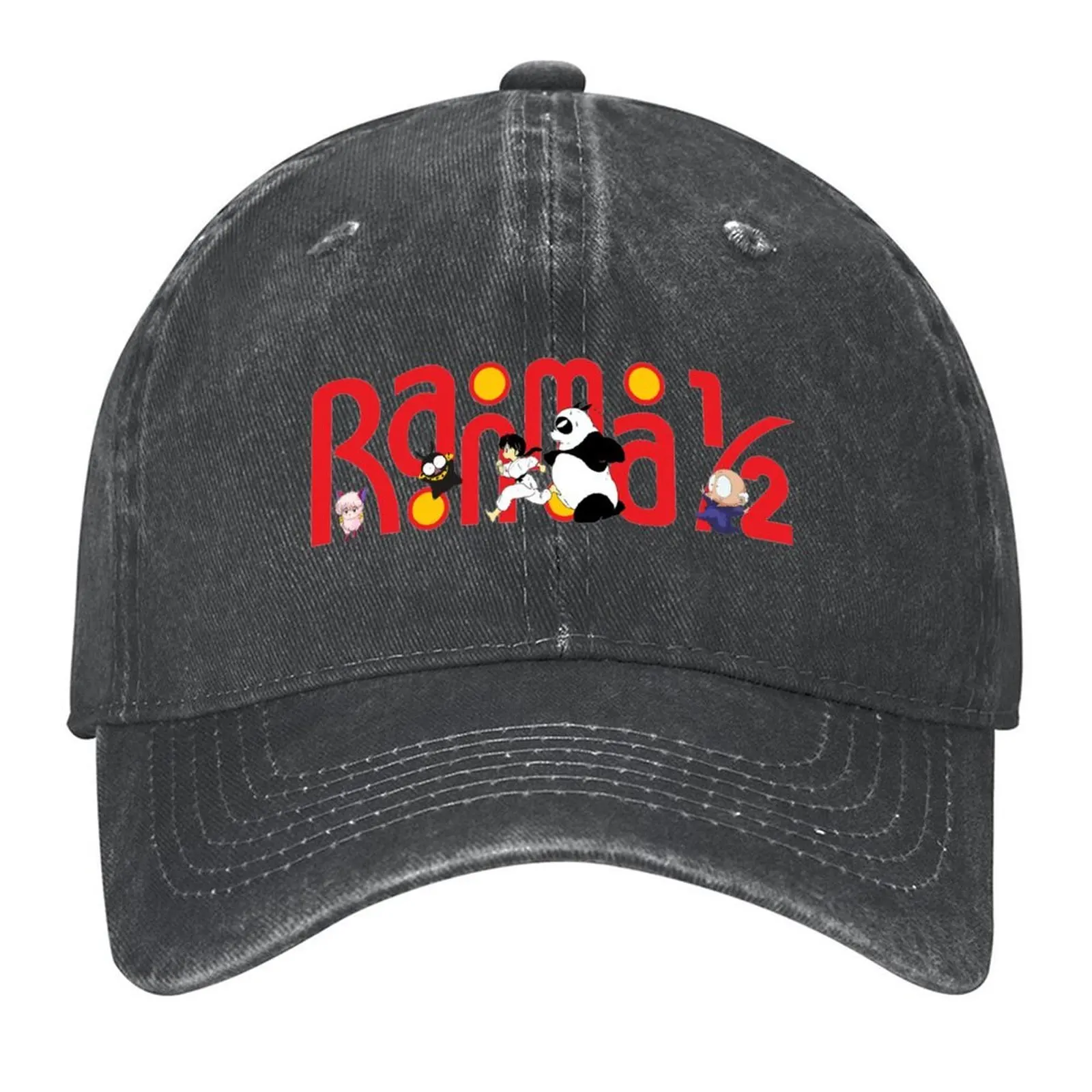 

Ranma 1/2 Funny Logo (Black Backround) - ORIGINAL DRAWN by SillyFun.redbubble.com Baseball Cap fun hats Women's Men's