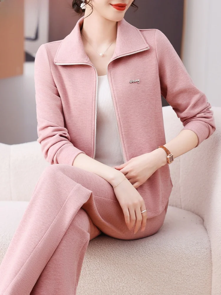 

Young Mom Spring Casual Sports Set Women's Running Two-Piece Suit Middle-Aged And Elderly Spring Autumn Outerwear Fashionable...