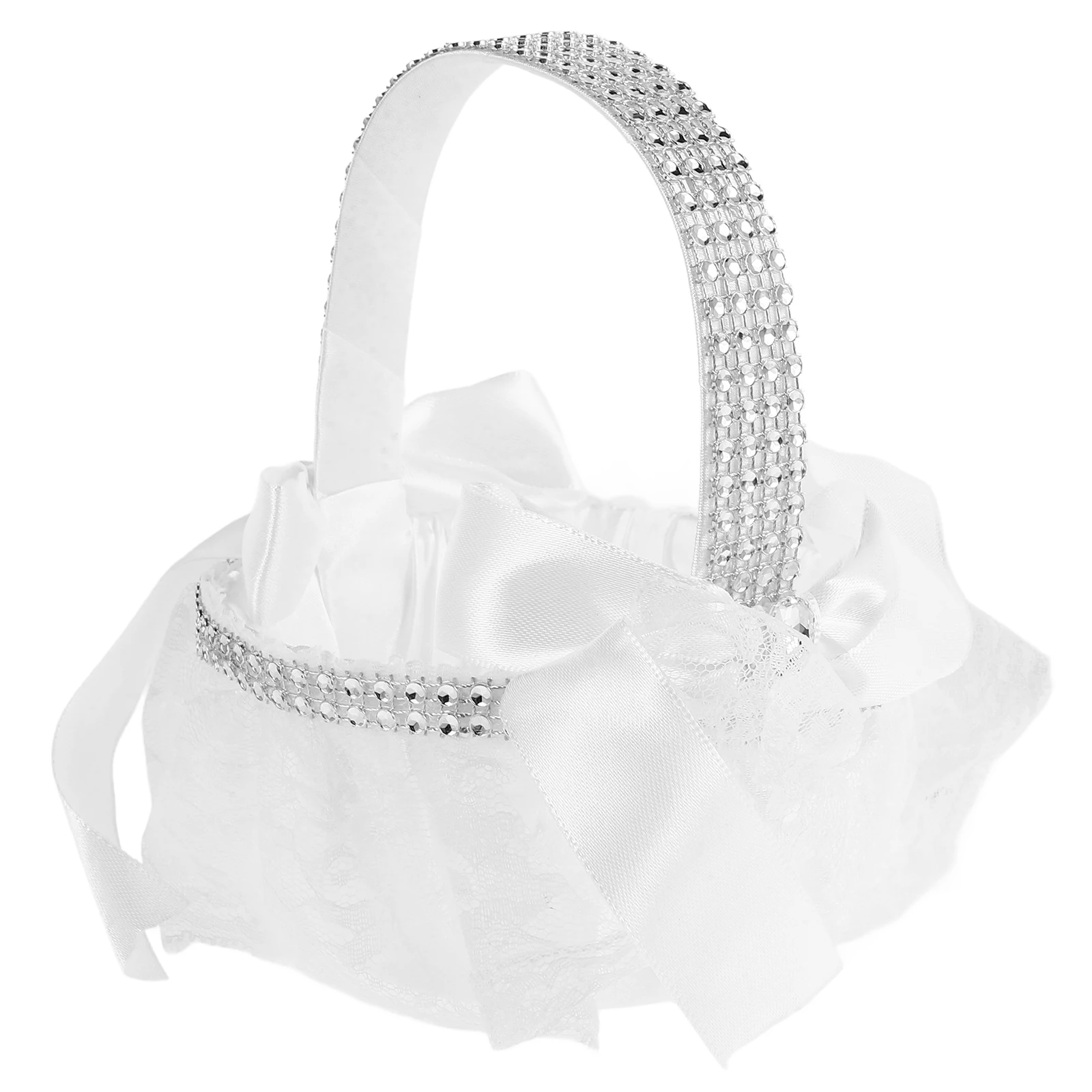

Flower Girl Basket Wedding Supplies Bride Plastic Detachable Sleeves Dresses Lightweight Portable Elegant Versatile