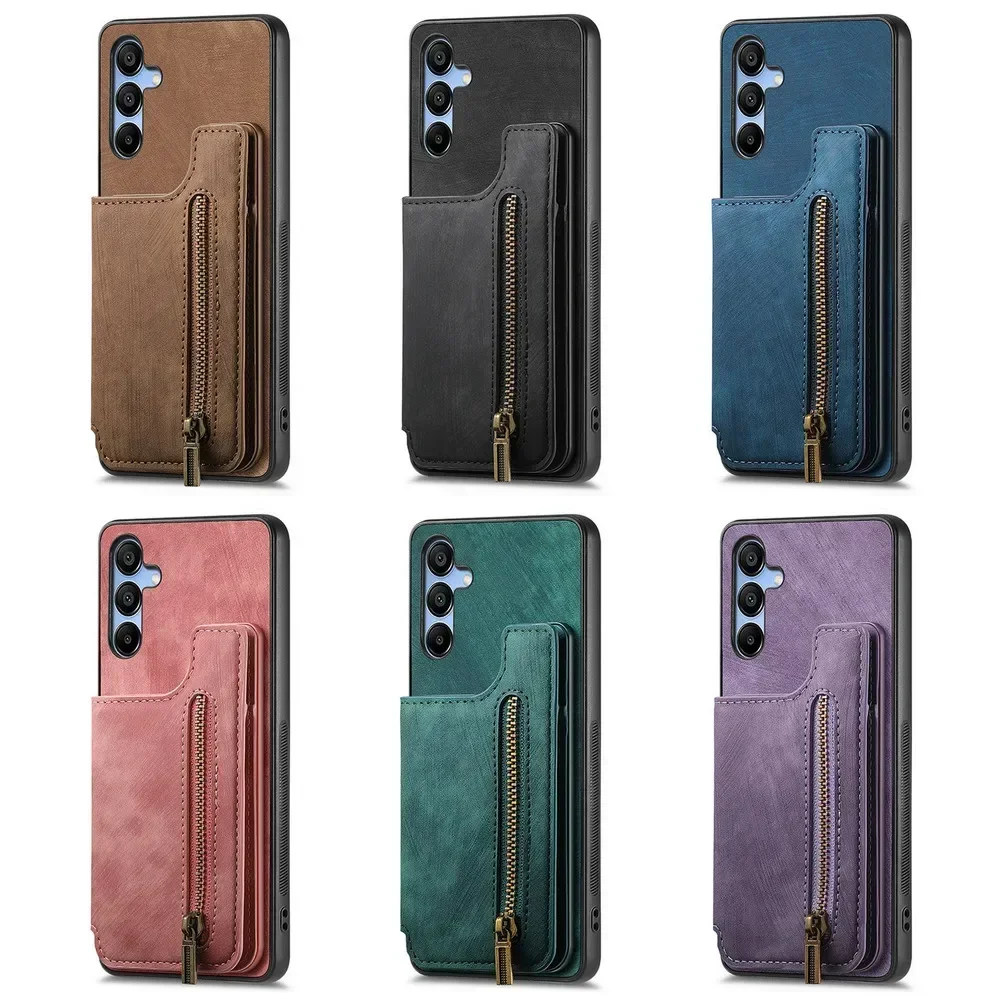 لسامسونج A07 A 17 16 26 36 A56 5G سستة محفظة جلدية المغناطيس الغطاء الخلفي لسامسونج غالاكسي A06 A16 A26 A36 A56 A07 A17 غطاء