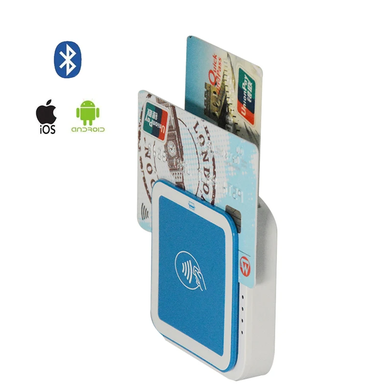 RFID Bluetooth Smart Card Reader Writer IC Chip MSR Kartenleser für Windows Android IOS E-Bank Zahlung I9