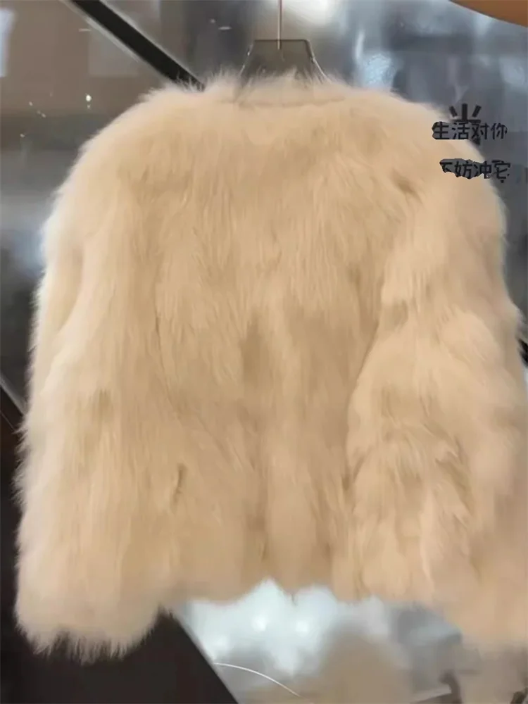 Fur Outerwear Woman Autumn and Winter 2023 New High-grade Short Thick Imitation Fox Fur Top Warm Furry Coat Female