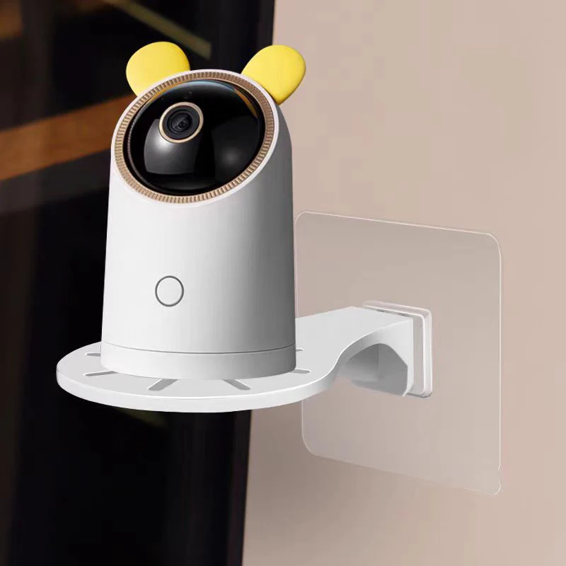 1 Set Right-angle Installation Small Dome Camera Wall-mounted Monitoring Bracket Plastic Round Plate Base