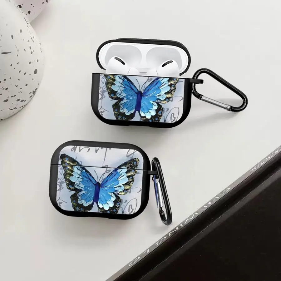 

Case For Airpods 3 4 Pro3 Pro 1 2 Pro2 Earphone Cases Cover Butterfly Pattern