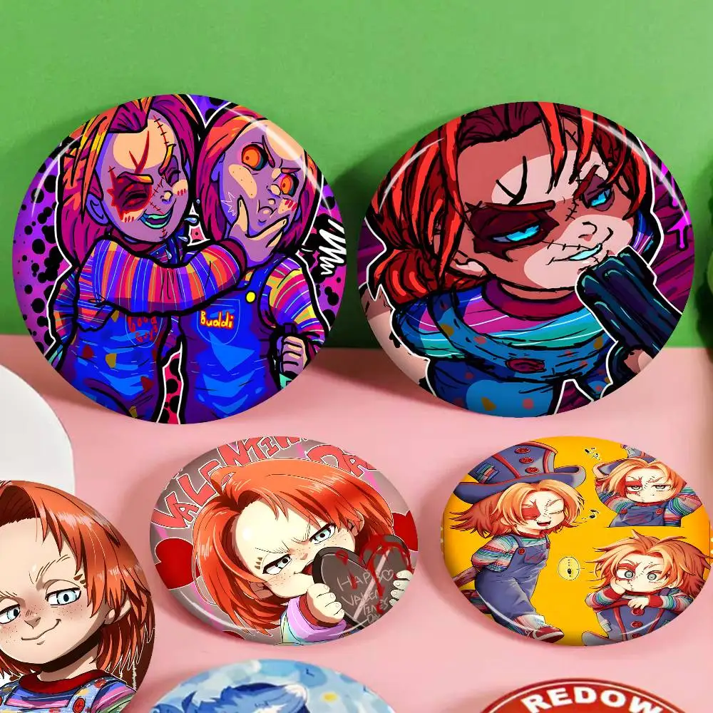 Children Play Chucky Slasher 1988 Anime Brooches Cute Cartoon  Badge Jacket Jeans Lapel Pin Gift Accessorie