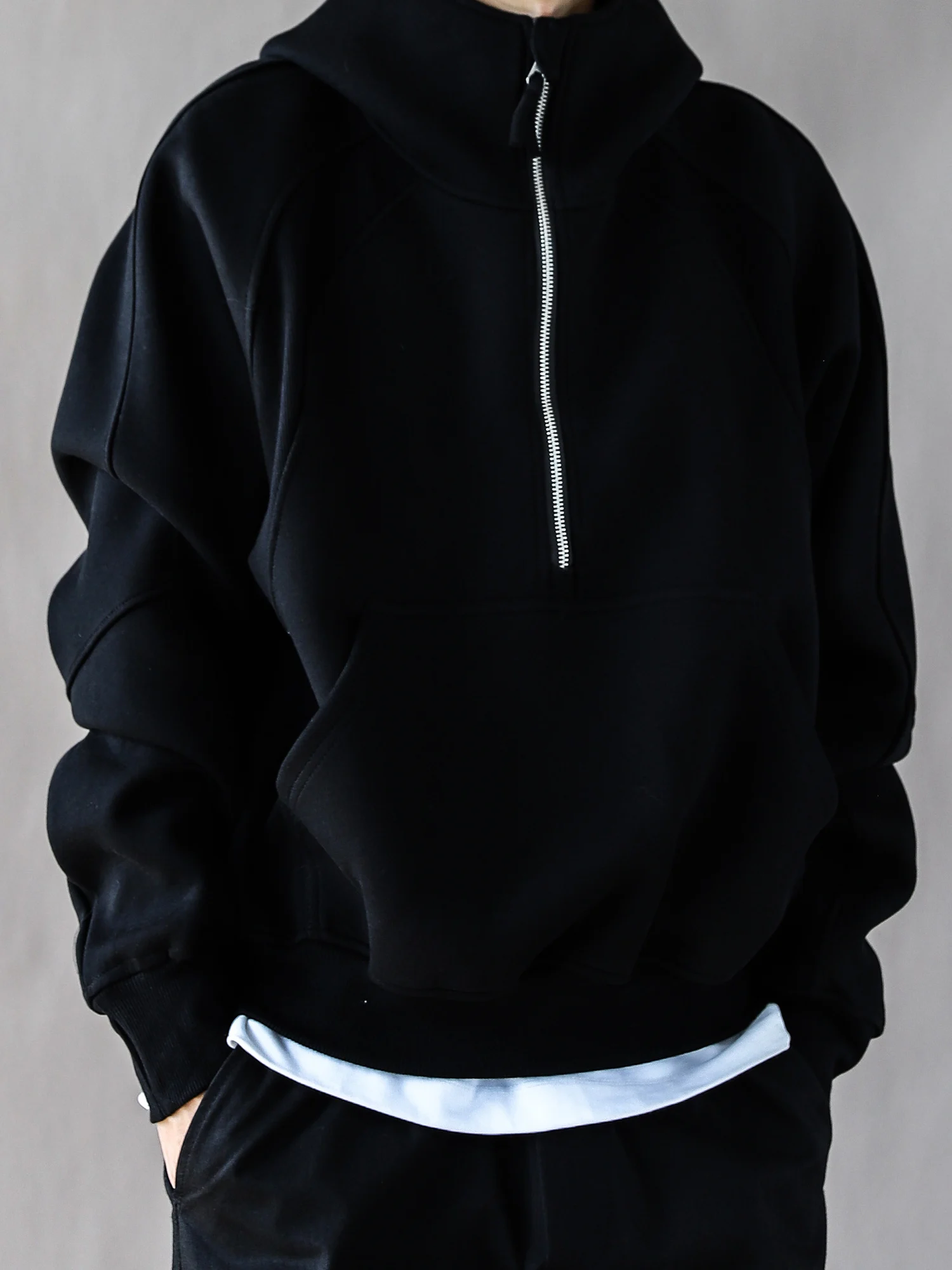 

American Sle Retro Heavyweight Hoodie Men's Casual Loose Bla High Street Cardigan Coat Spring Autumn New Arrival Street S...