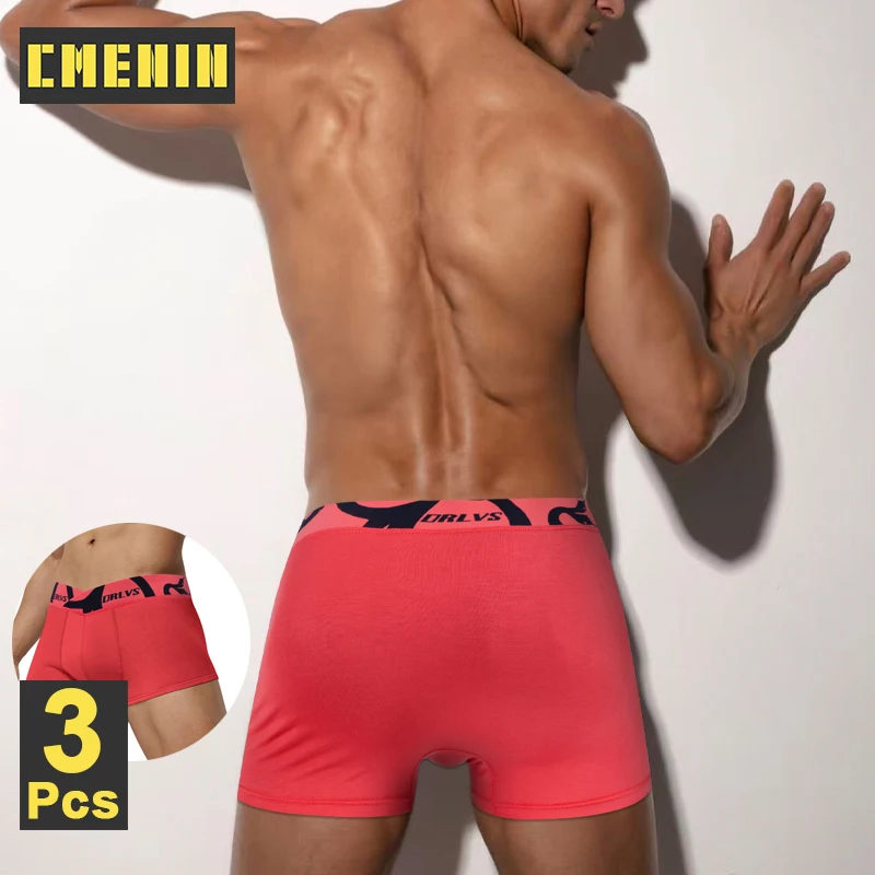 

Мужские трусы-боксеры CMENIN, 3 шт., из модала, сексуальные, дышащие, для геев, бикини, спортивные, сисси-боксеры, мужские трусы-брифы