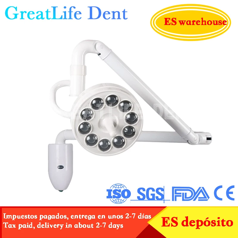 GreatLife Dent Wall Mount Hanging Cold Light Medical Examination Shadowless Light Lamp Dental Led Operation Surgical Light Lamp