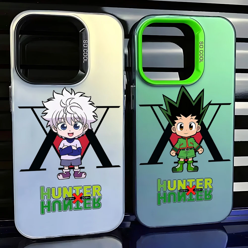 Hunter×Hunter Japońskie etui na telefon z anime do iPhone\'a 15 14 13 12 11 Pro Max X XR XSMAX 8 7 Plus Candy Matte Shockproof Back Cover