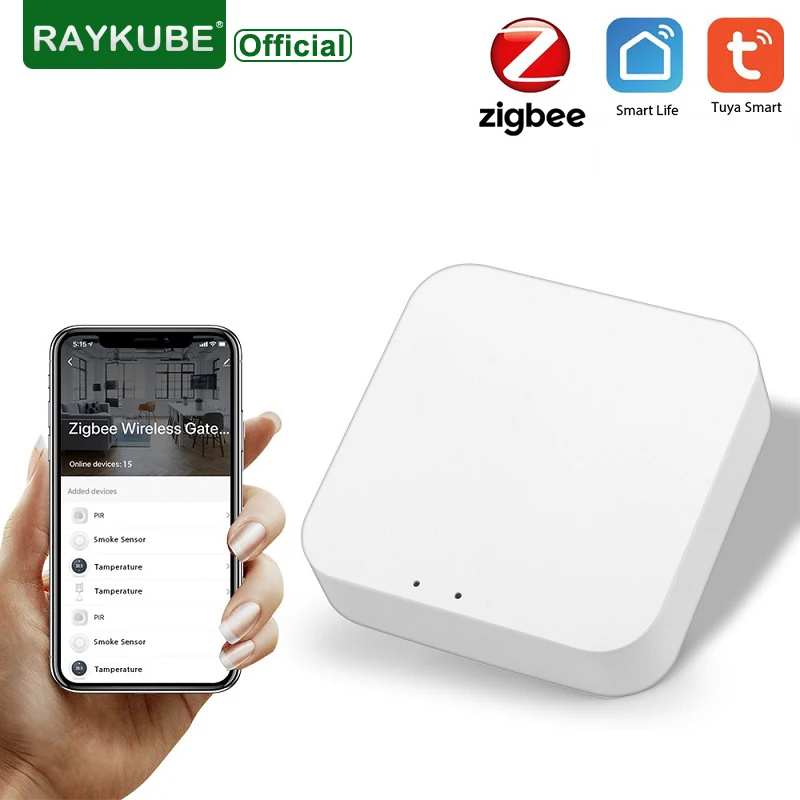 RAYKUBE WG2 ZigBee Gateway For Tuya APP Smart Electronic Door Lock Wifi Adapter Remote Control for Smart Home