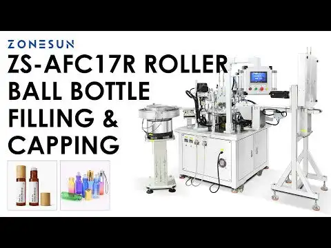 ZONESUN ZS-AFC17R Automatic Roll-on Bottle Filling Capping Machine Magnetic Pump For Deodorant