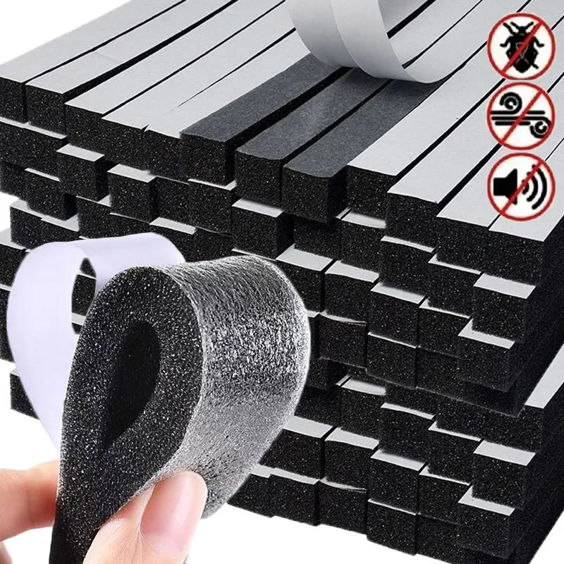 

Самоклеящаяся губчатая уплотнительная лента 2/20 м для дверей и окон, звукоизоляционная, ветрозащитная, теплоизоляционная, противоударная лента