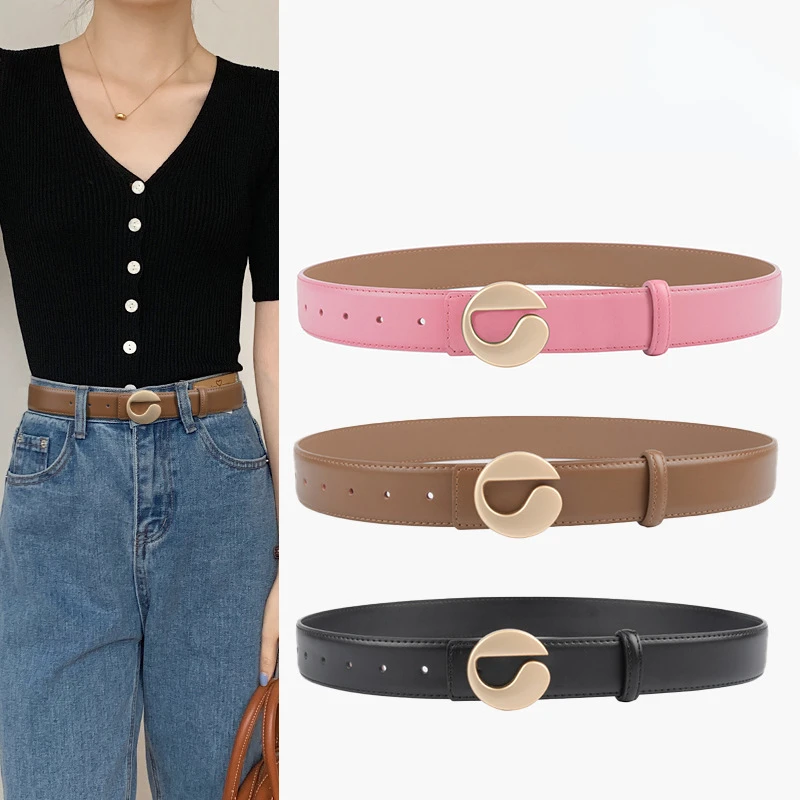 

Wide Waistband Women's Belt with Jeans Casual Pants Casual Women Pants Belt Belts for Women Luxury Designer Leather Belt