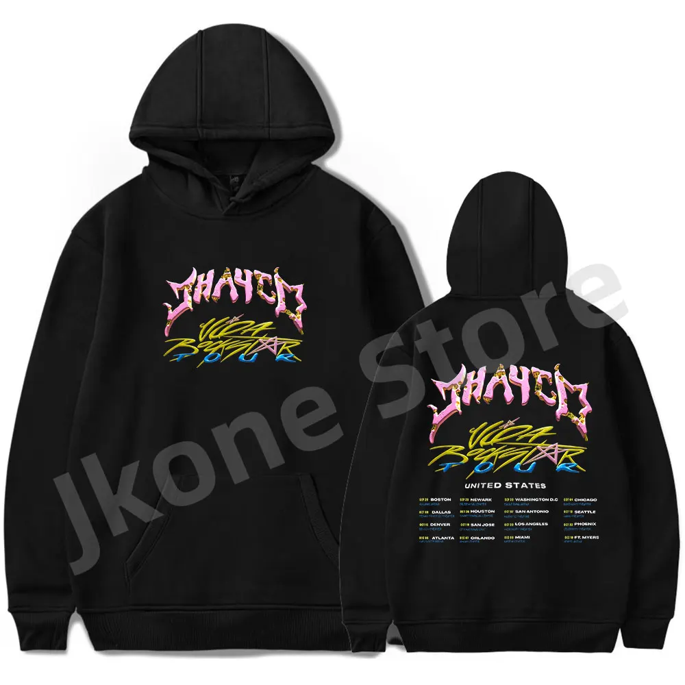 

Jhayco толстовки World Tour Merch с принтом, зимняя модная унисекс, забавная повседневная уличная одежда в стиле хип-хоп