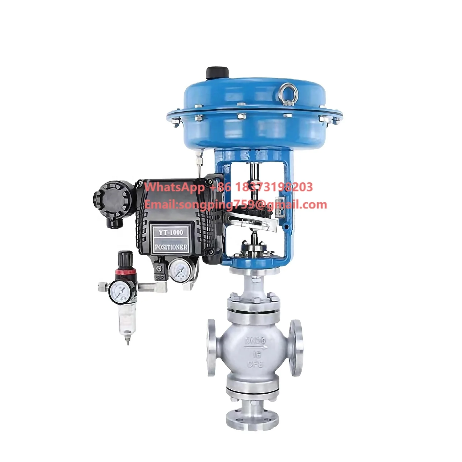 

DELCO Pneumatic 3 Way Pipe Fittings Control Valves Regulating Valve With Positioner