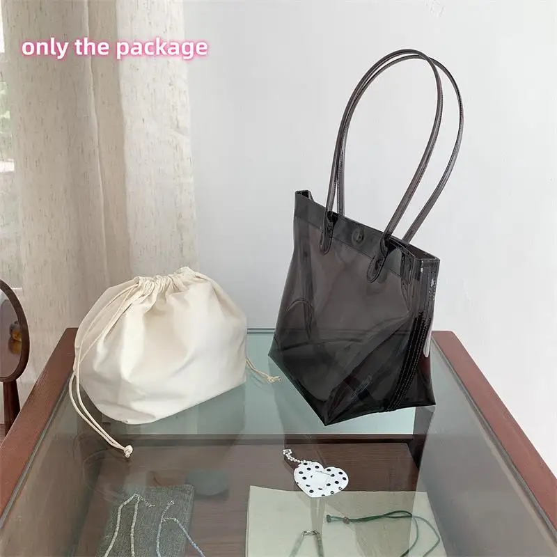 Transparente PVC-Eimertasche, wasserdichte Damen-Tragetasche mit Innentasche, bunte Dopamin-Handtasche für den Arbeitsweg mit großem Fassungsvermögen – Detail 23
