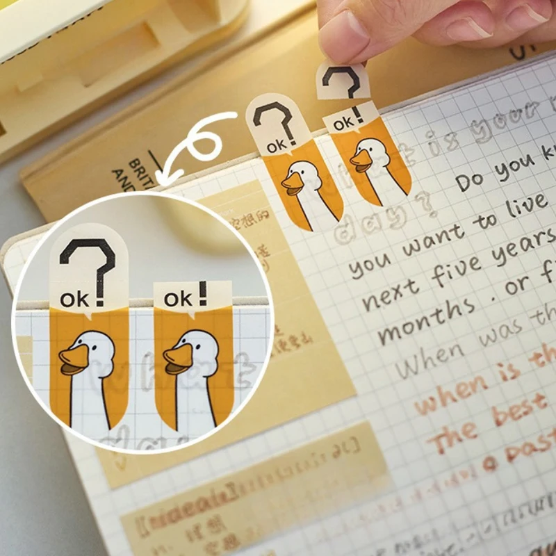 

Набор липких заметок на тему животных Think Duck, съемные индексные вкладки, креативные наклейки для офиса, школы, организация, закладка