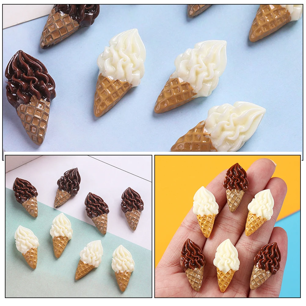 

24 Pcs Simulation Ice Cream Toy Toys Realistic Faux Fake Props Decor Mini Multifunction