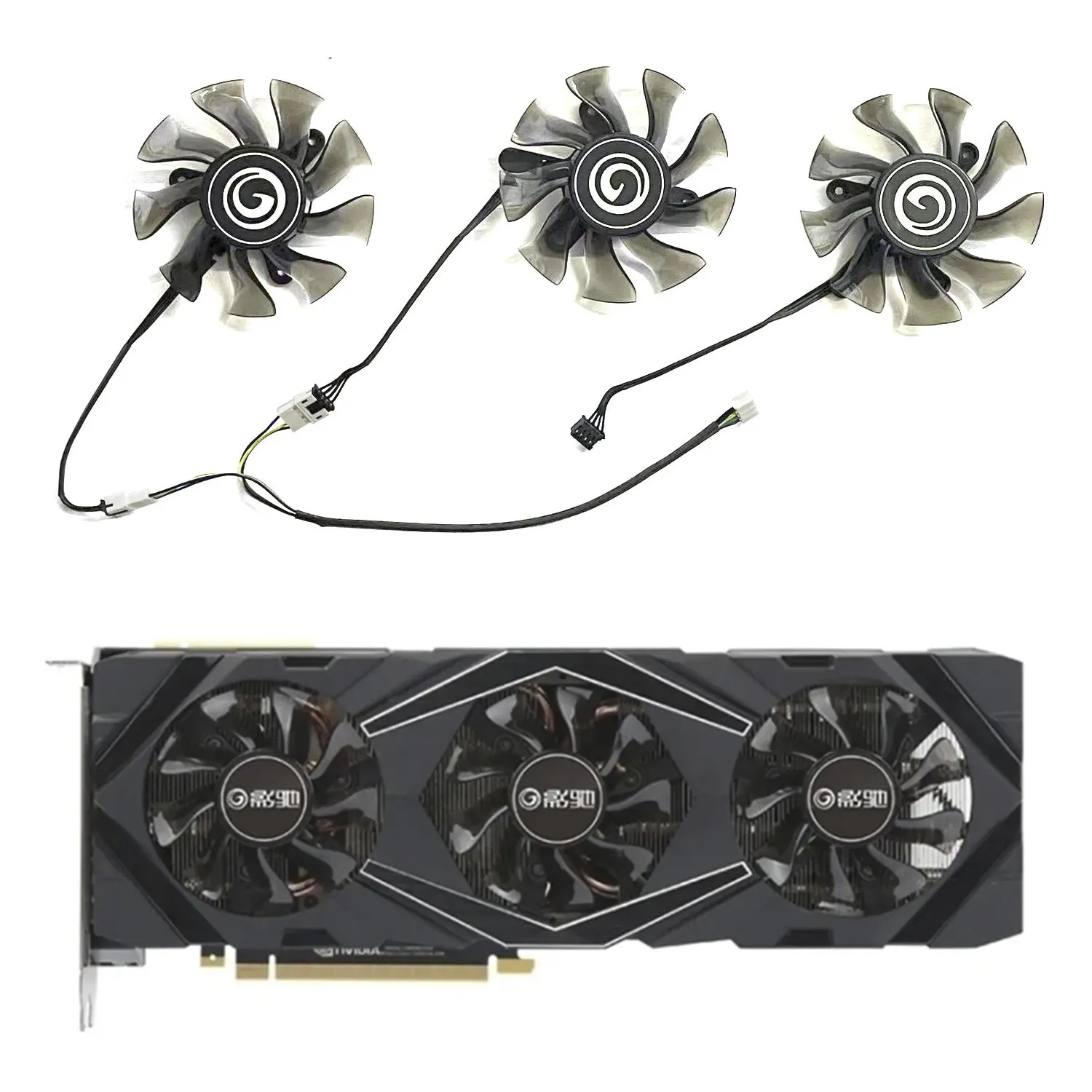 

3 FAN Brand new 75MM GA82S2H GAA8S2U 4PIN suitable for KFA2 Galax Geforce RTX 2070 2080Ti SG version graphics card cooling fan