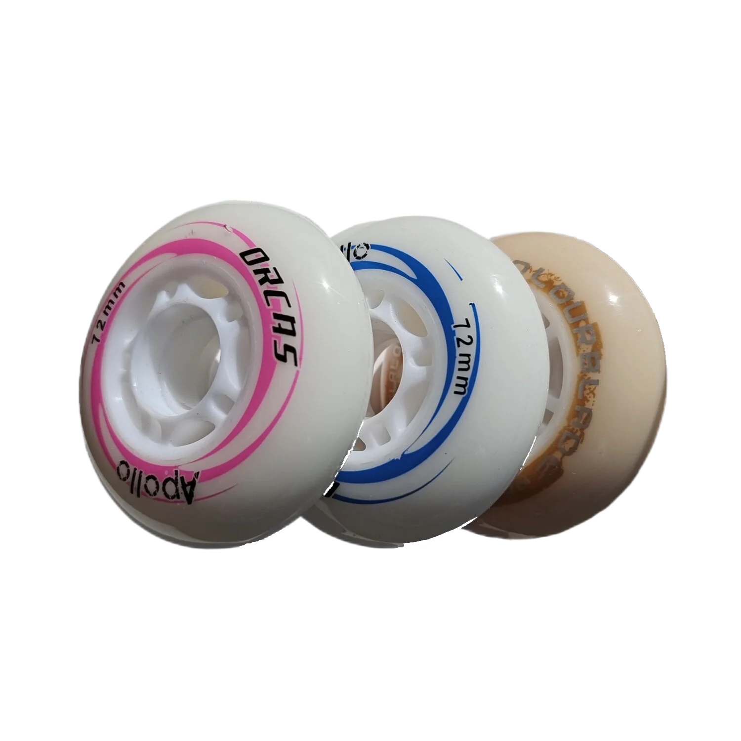 ベアリング付き72mmインラインスケート交換用ホイール2個、ベビーカーや荷物に適しています。