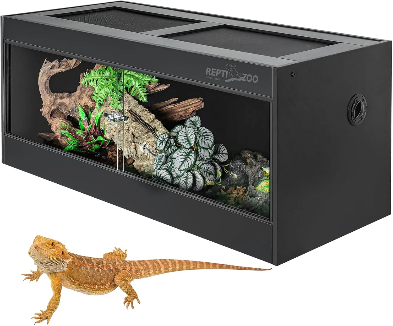

68 Gallon PVC Reptile Terrariums, 48x18x18 Reptile Tanks Enclosure for Bearded Dragon Ball Python Snake Gecko, PVC Reptile Loung
