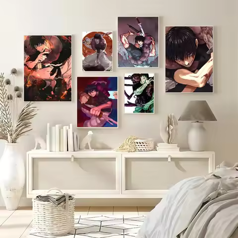 1PC Jujutsu Kaisen Fushiguro Toji Poster Paper Print Home Living Room Bedroom Entrance Bar Restaurant Cafe Art Painting