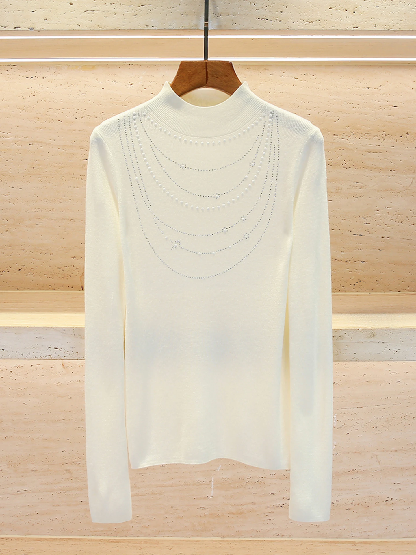 Ele женский облегающий вязаный свитер со стразами, мягкий слэ, осенне-зимний модный женский топ высокого класса