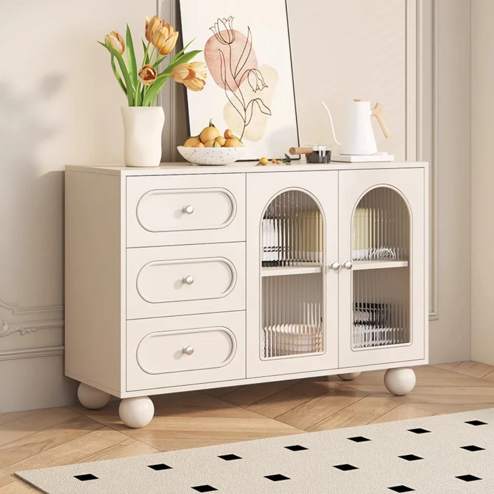 

Floor Display Cabinet Cream Girl Standing White Buffet Cabinets File Modern Office Mueble Recibidor Entrada Home Furniture