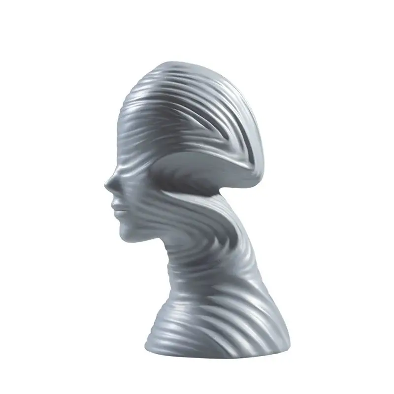 Modern Home Decor Art Abstract Portrait Sculpture Ornament Desktop Decoration Accessories Mummy face statue Gifts