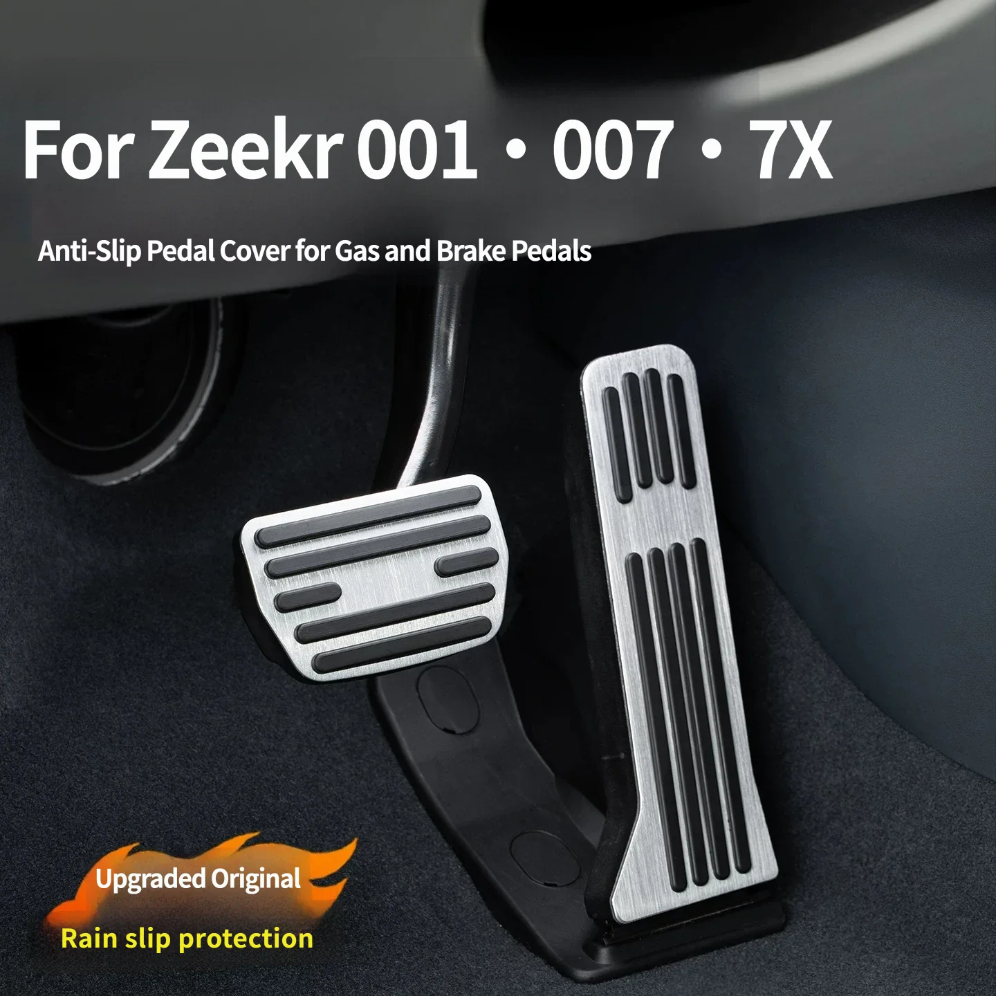 Car Accessories For ZEEKR 7X ZEEKR 001 ZEEKR 007 Aluminum Car Accelerator Full Brake Clutch Pedal Footrest Pedal Plate Cover