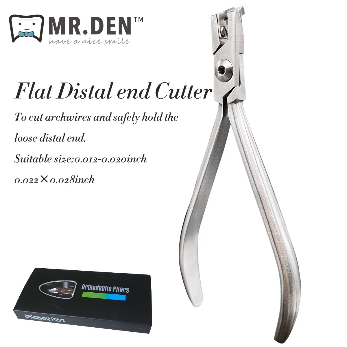 MR DEN High Quality Dental Orthodontic Pliers Flat Distal End Cutter Ligature Cutter Tools Orthodontic Arch Wires