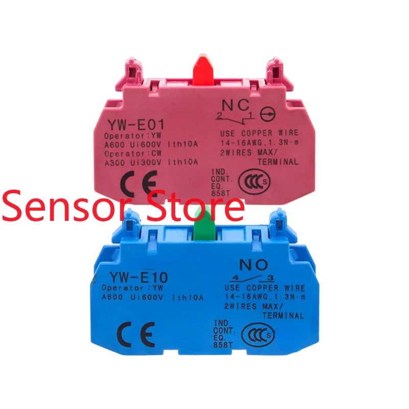 5PCS Button Switch Contact YW-E10 NO Normally Open /YW-E01 NC  Closed-optional