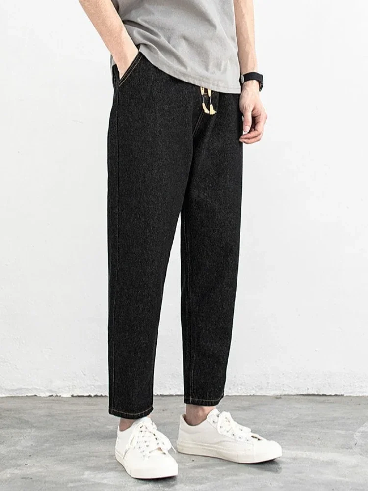 

Tapered Jeans for Men Trousers Cheap Denim Wide Leg Regular Aesthetic Kpop Stylish Cotton Retro Y2k Vintage Xs Man Cowboy Pants