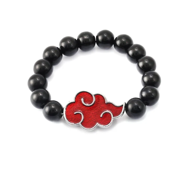 Anime Akatsuki Bracelets Uchiha Itachi Konan Deidara Pain Nagato Red Cloud Bracelet Cosplay Accessories Figures Toys Gifts