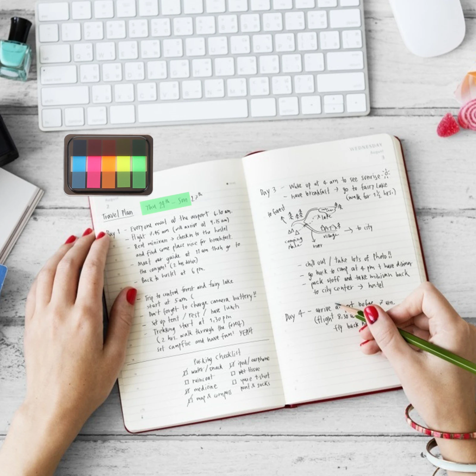 

Fluorescent Adhesive Memo Pads Smooth Writing Office Supplies Index Tabs Diaries Presentations Reminders Black