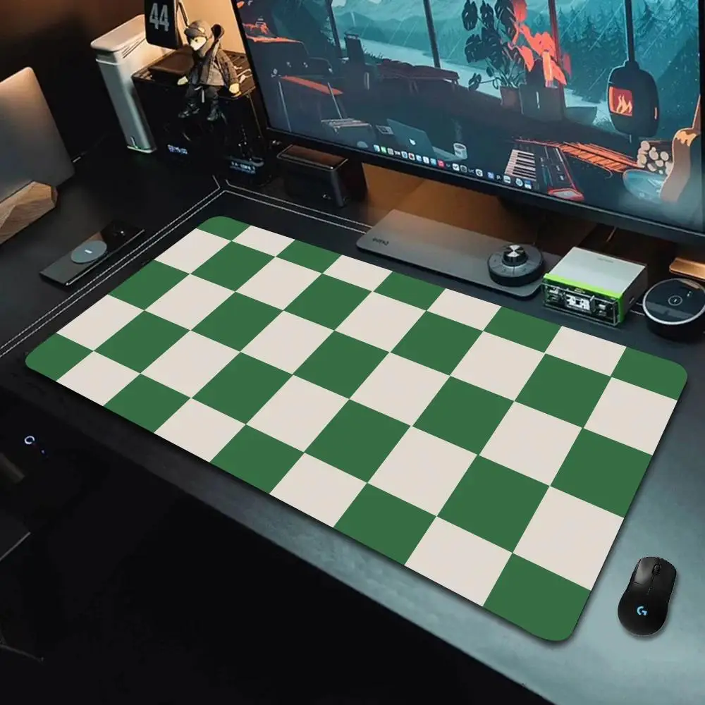 Black And White Checkered Mousepad Gamer Gaming Laptops Mausepad Mouse Pad Computer Mouse Ped Pc Accessories Rubber Mat Deskmat