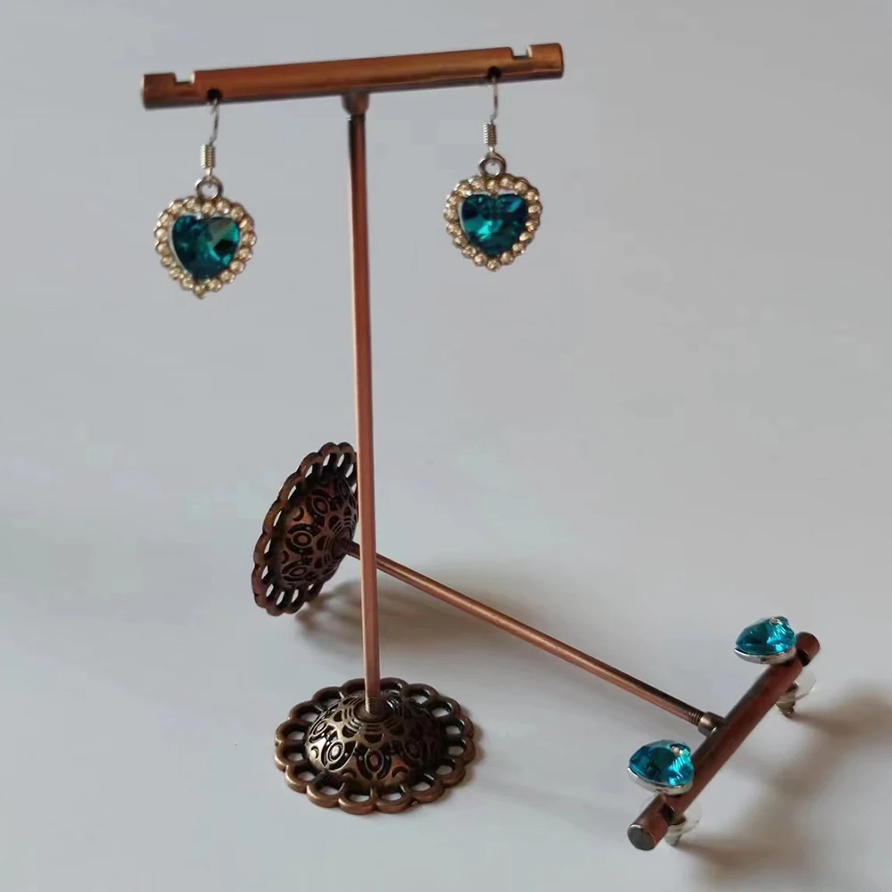 

Винтажные металлические серьги, подставка для ювелирных изделий, подвесная стойка-гвоздик, Т-образная планка, держатель для хранения ушей, браслет, кольцо-органайзер, полка, 2 компл.