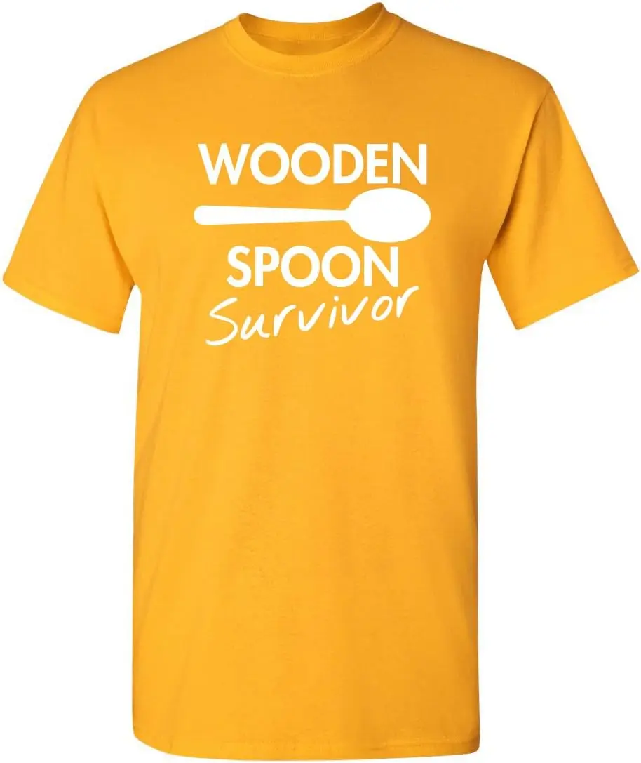 Wooden Spoon Survivor Adult Humor Mens GraphNovelty SarcastFunny T Shirt