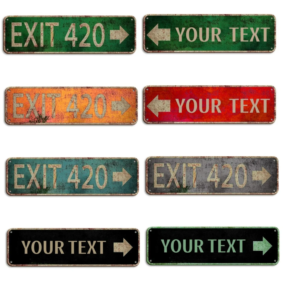 

Customization Street arrowhead tag Sign High St/Mary Jane Lane/Stoner Ave for Room Decor, Vintage Rustic Retro Street Sign
