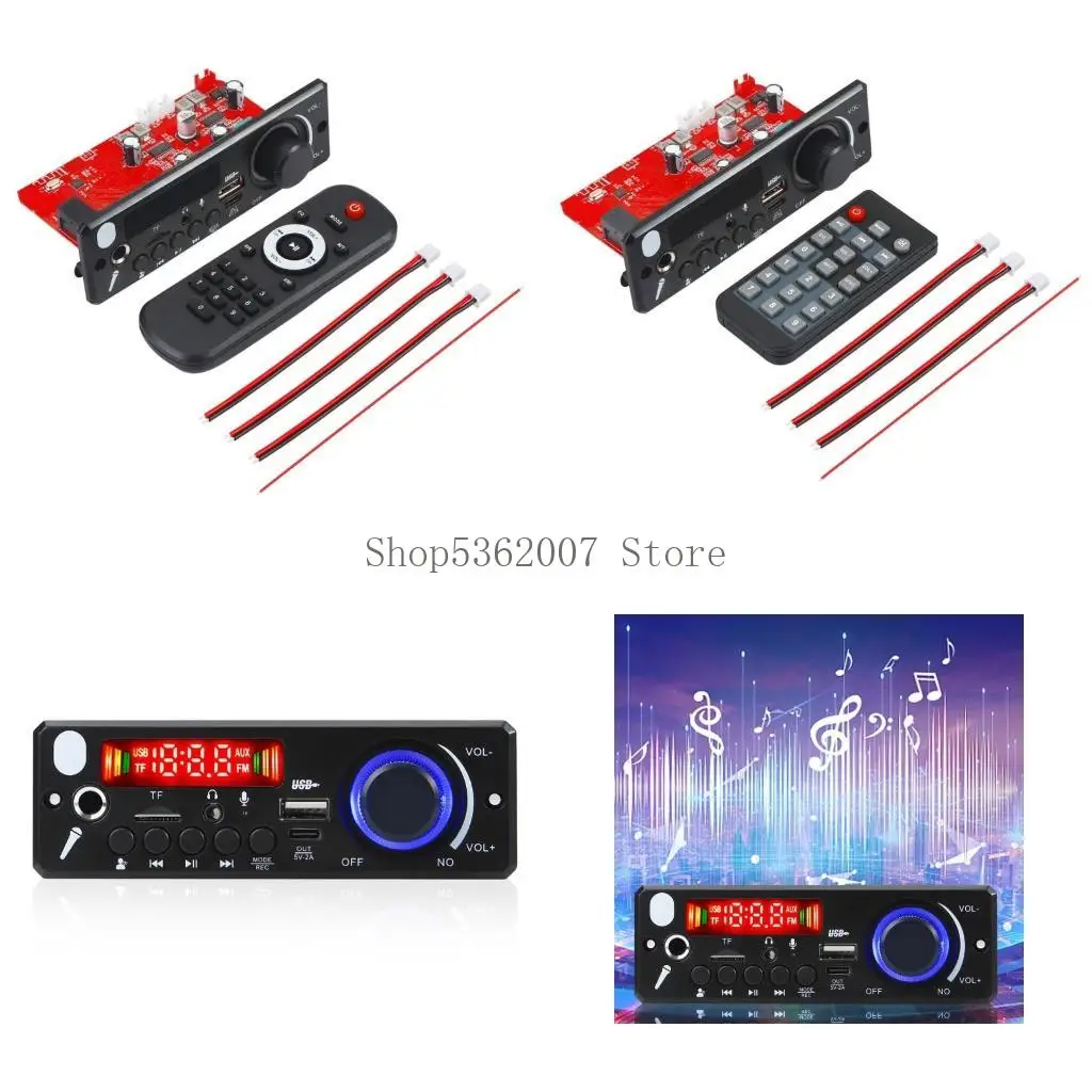JX-X1 BT5.0 Car MP3 Board Music Speaker Call Recording Radio Module TF 40JB