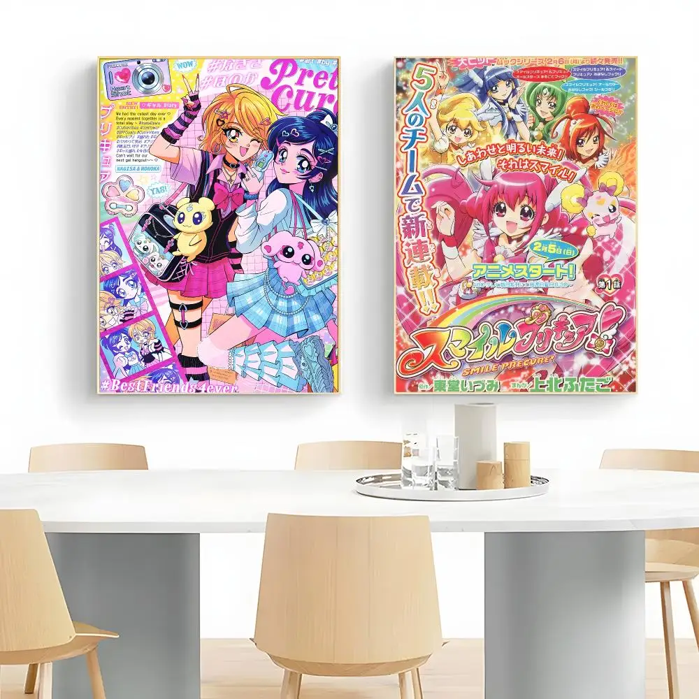 Bright Anime P-Pretty Cure Poster Wall Art Print Decorative Mural Home Decor Gift Unframed