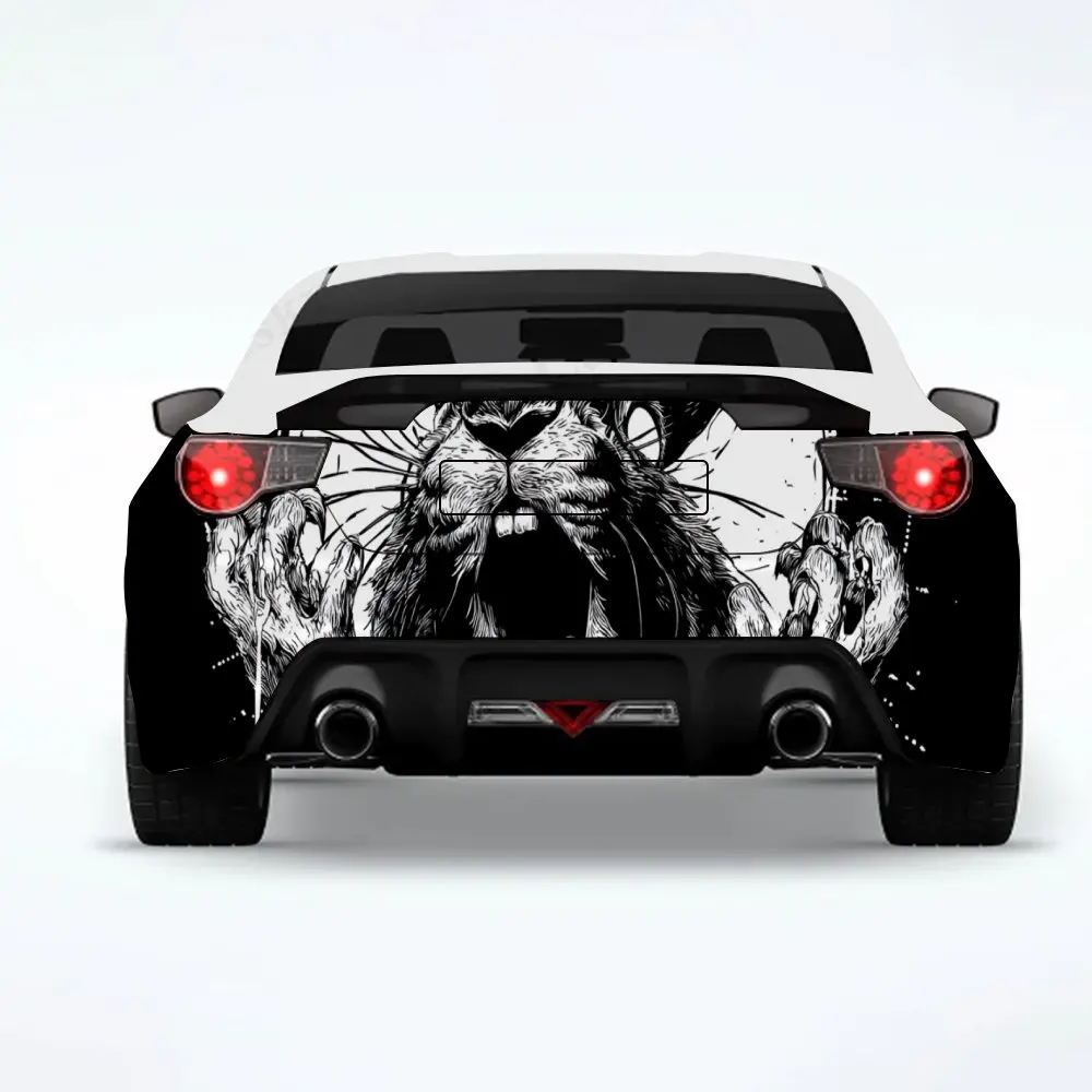 

Horror Black Rabbit,Vinyl Decal for Car Rear, Waterproof Self-Adhesive Vinyl Stickers for Vehicle Tail and Bumper, Decoration Pr