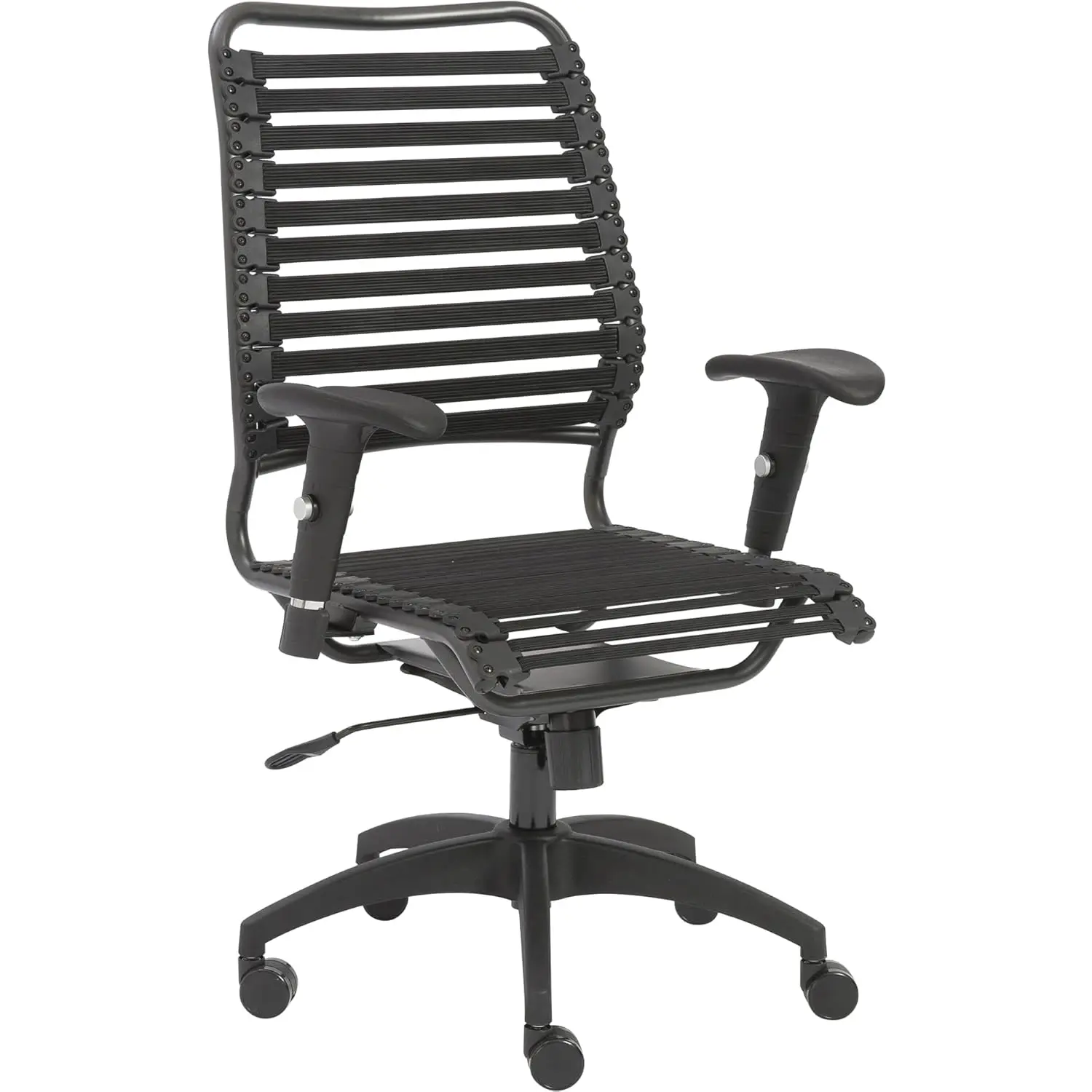 

Baba Bungie Flat High Back Office Chair | Two-Lock Tilt with 360° Swivel | Adjustable Height | Reliable for Both, Customized